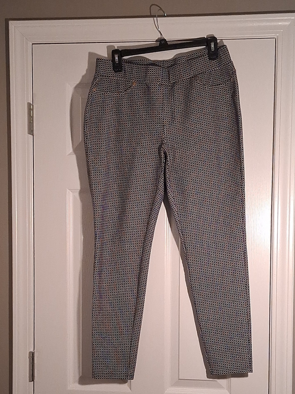Michael Kors Gray Micro-Pattern Slim Chinos